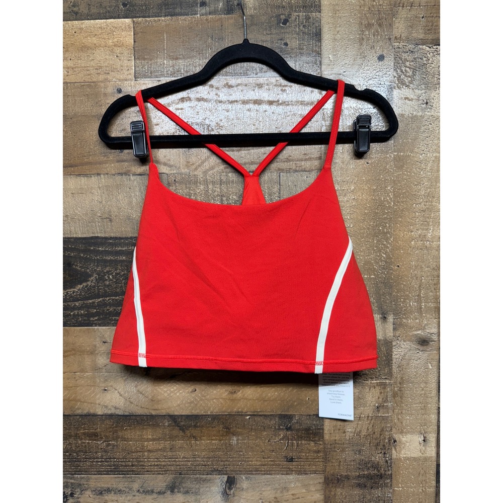 Glyder Red Activewear Crop Top‎ Sleeveless Built In Bra Athletic Fitness XL